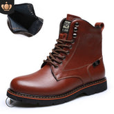 Men's Casual Cow Split Leather Autumn Velvet Boots